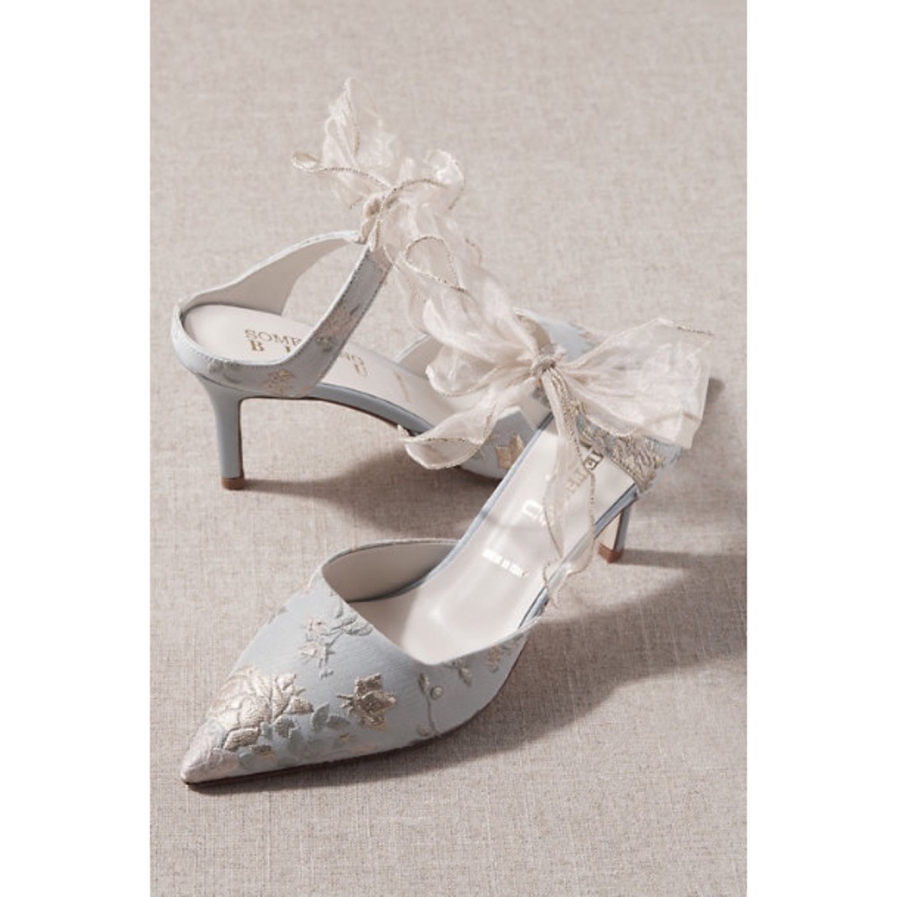 BHLDN Something Bleu Elvie Mules